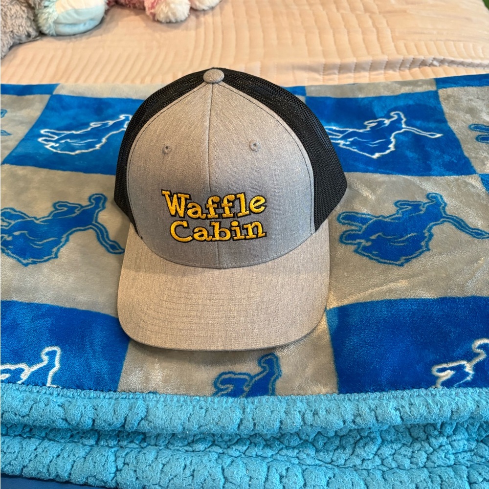 Waffle Cabin Gray & Black Trucker Hat